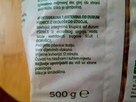 Integralna tjestenina fussili / svrdla 500 g