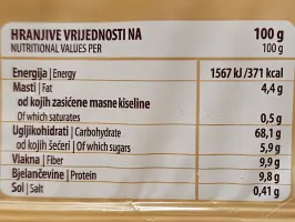 Integralni kruh od raži 125 g