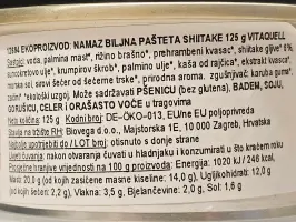 Biljna pašteta shiitake 125 g