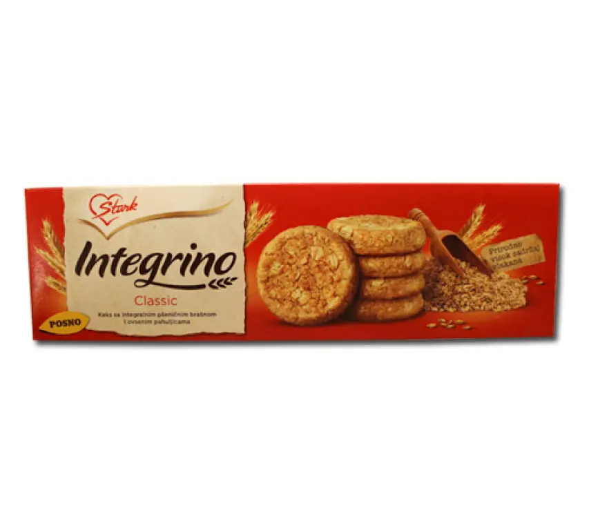 Integrino, keks s integralnim pšeničnim brašnom i zobenim pahuljicama