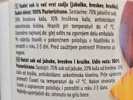 Apple, peach & pear direct juice 1 L