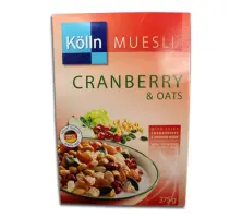 Müsli s brusnicama, integralnim zobenim pahuljicama i bučinim sjemenkama