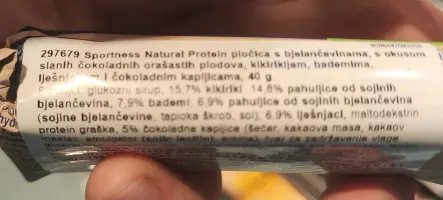 Sportness Protein čokoladica slani orašasti