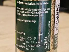 Ružmarin sjeckani sušeni 35 g