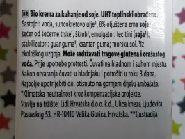 Bio vrhnje za kuvanje od soje 200 ml