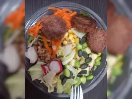 Veganski burger poke