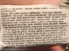 Hazelnut, cashew & pistachio čokoladica 35 g