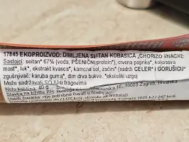 Dimljena seitan kobasica s paprikom 40 g