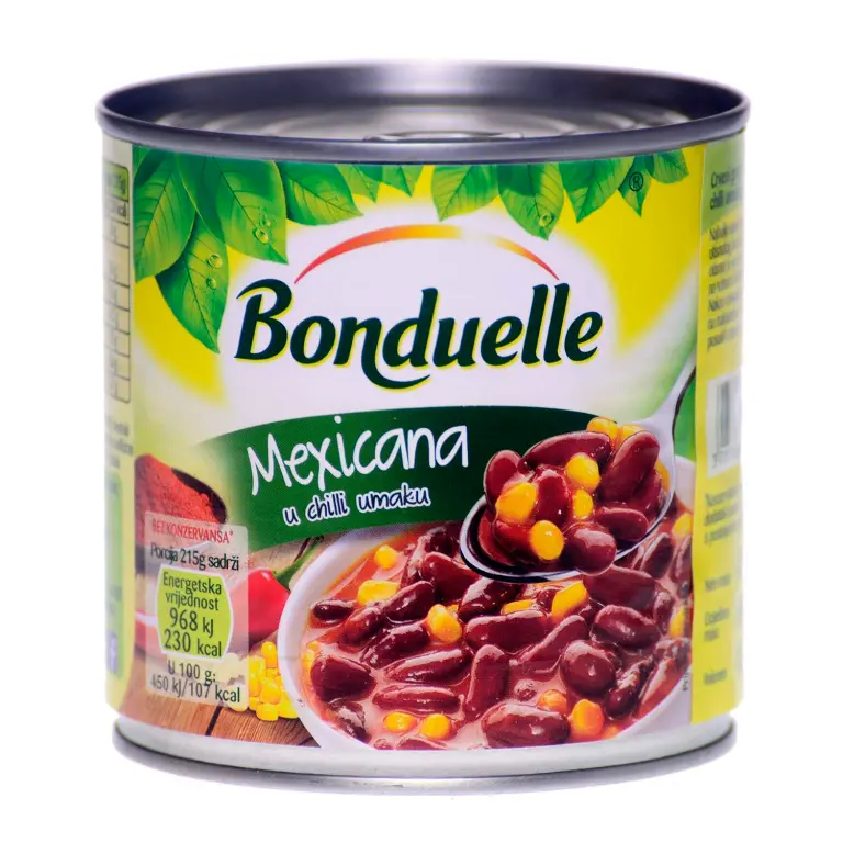Bonduelle Mexicana crveni grah s kukuruzom u chilli umaku 430 g / 200 g