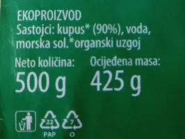 Kupus kiseli rezani 425 g