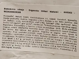 Bademovo vrhnje 200 ml